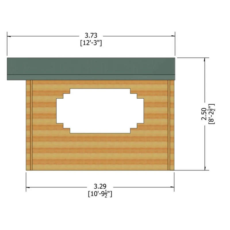 Shire Bere 10' 7" x 10' 7" Apex Log Cabin - Premium 34mm Cladding Tongue & Groove - Image 3