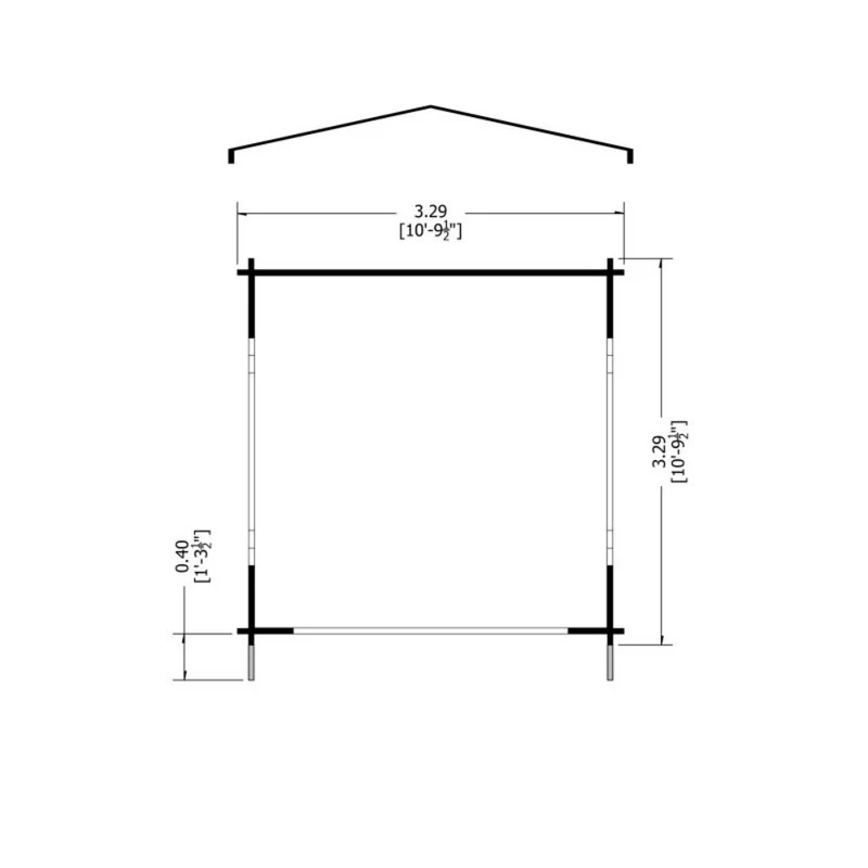 Shire Bere 10' 9" x 10' 9" Apex Log Cabin - Premium 28mm Cladding Tongue & Groove - Image 2