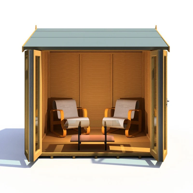 Shire Blenheim 7' 10" x 7' 10" Reverse Apex Summerhouse - Premium Dip Treated Shiplap - Image 2