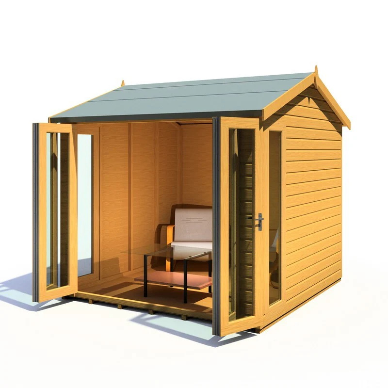 Shire Blenheim 7' 10" x 7' 10" Reverse Apex Summerhouse - Premium Dip Treated Shiplap - Image 6