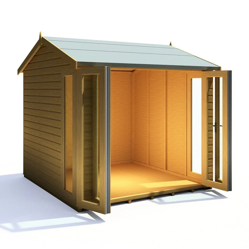 Shire Blenheim 7' 10" x 7' 10" Reverse Apex Summerhouse - Premium Dip Treated Shiplap - Image 7