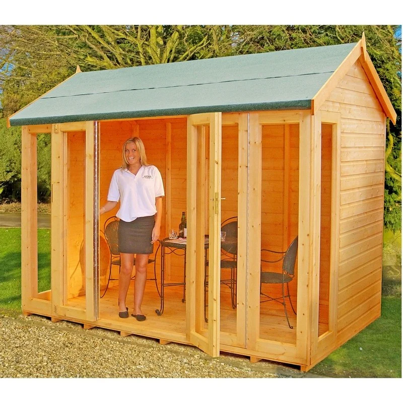 Shire Blenhiem 8' 4" x 10' 2" Apex Summerhouse - Premium Dip Treated Shiplap - Image 2