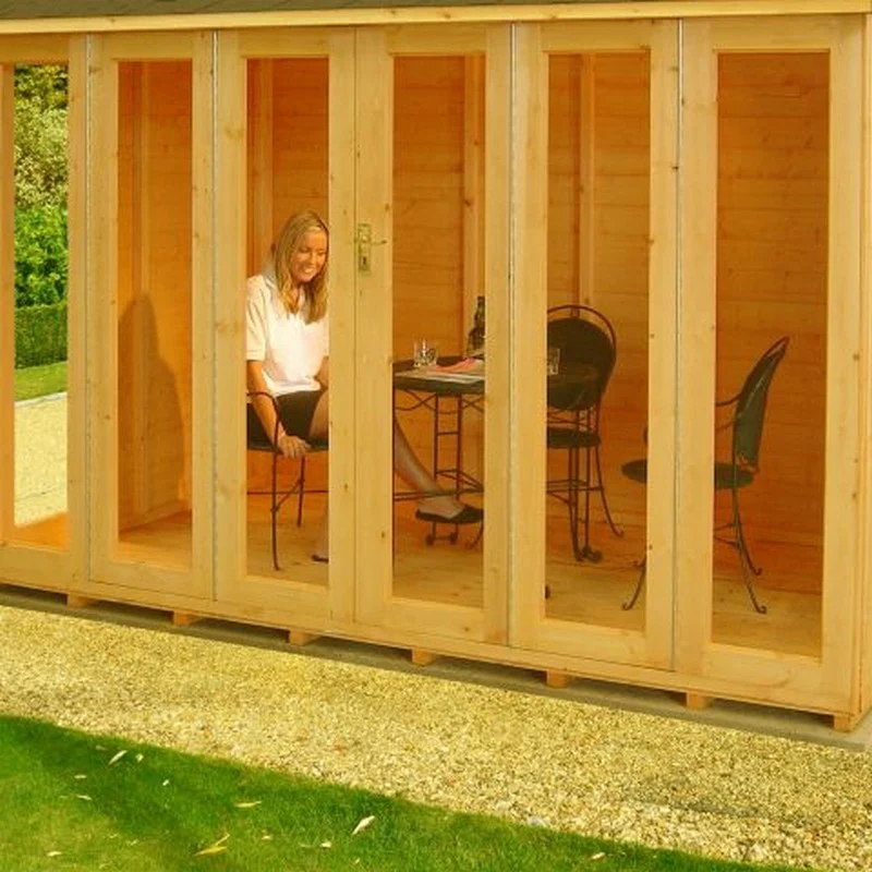 Shire Blenhiem 8' 4" x 10' 2" Apex Summerhouse - Premium Dip Treated Shiplap - Image 3