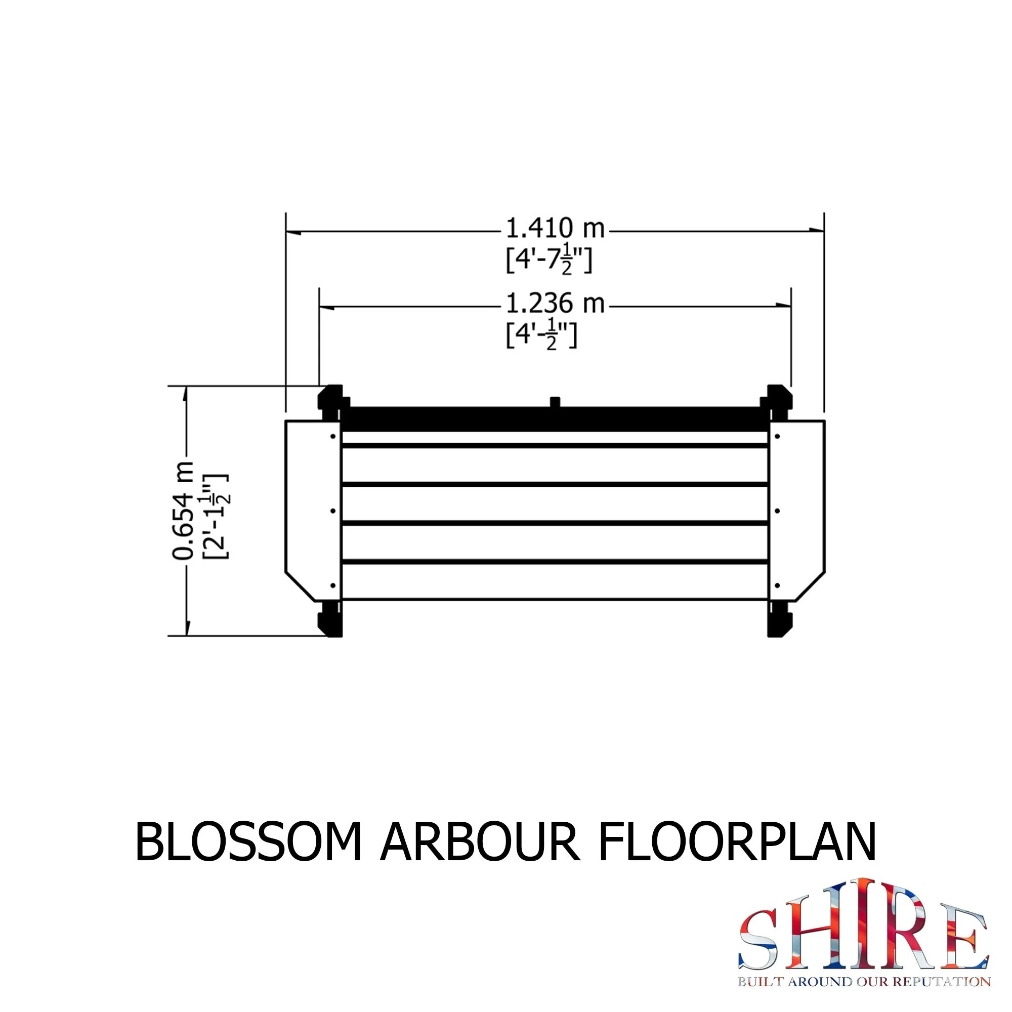 Shire Blossom Garden Arbour 5' x 3' - Image 3