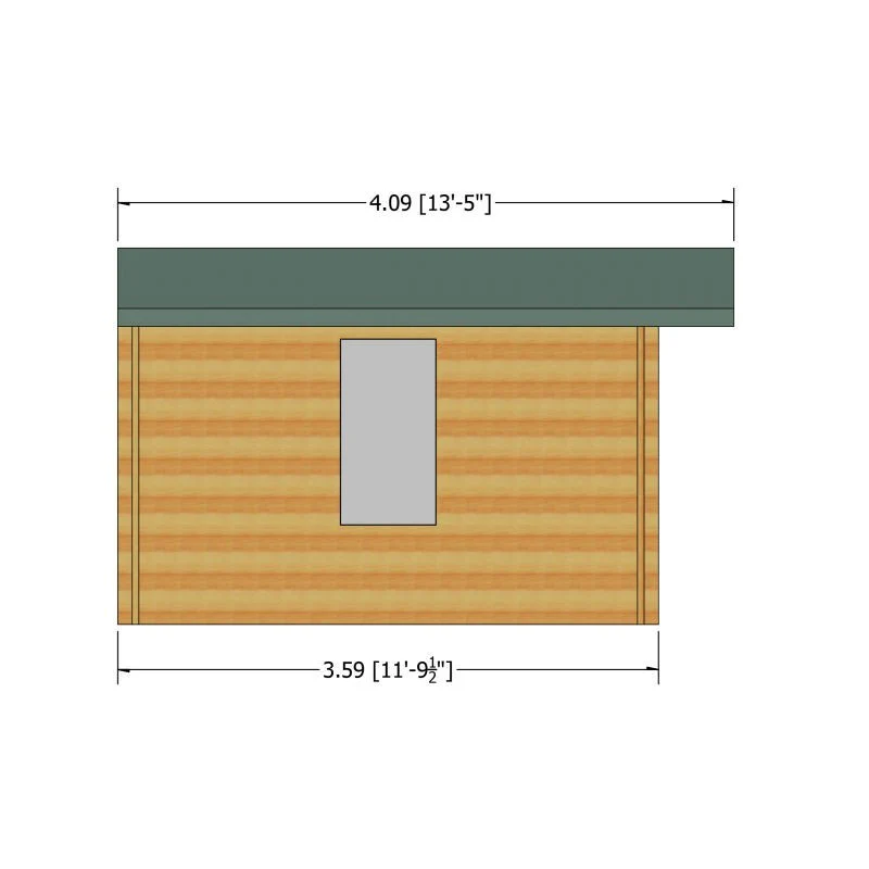 Shire Bourne 13' 8" x 11' 9" Apex Log Cabin - Premium 34mm Cladding Tongue & Groove - Image 4
