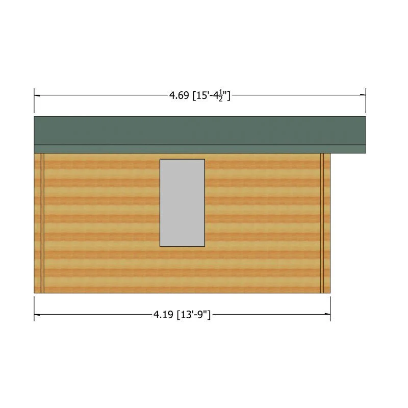 Shire Bourne 13' 8" x 13' 8" Apex Log Cabin - Premium 44mm Cladding Tongue & Groove - Image 4