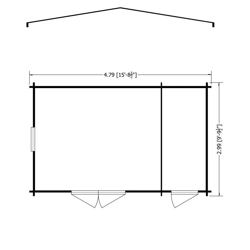 Shire Bourne 15' 6" x 9' 9" Apex Log Cabin - Premium 34mm Cladding Tongue & Groove - Image 2