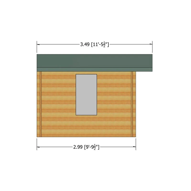 Shire Bourne 15' 6" x 9' 9" Apex Log Cabin - Premium 70mm Cladding Tongue & Groove - Image 4