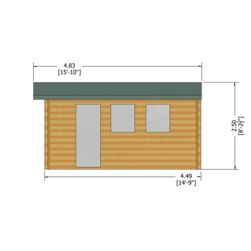 Shire Bradenham 12' 5" x 14' 8" Reverse Apex Garage - Premium 70mm Cladding Tongue & Groove - Image 8