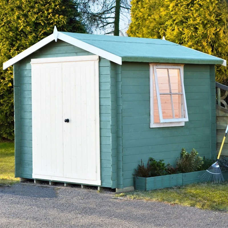 Bradley 9' x 9' 9" Apex Log Cabin - Budget 19mm Cladding Tongue & Groove - Image 3
