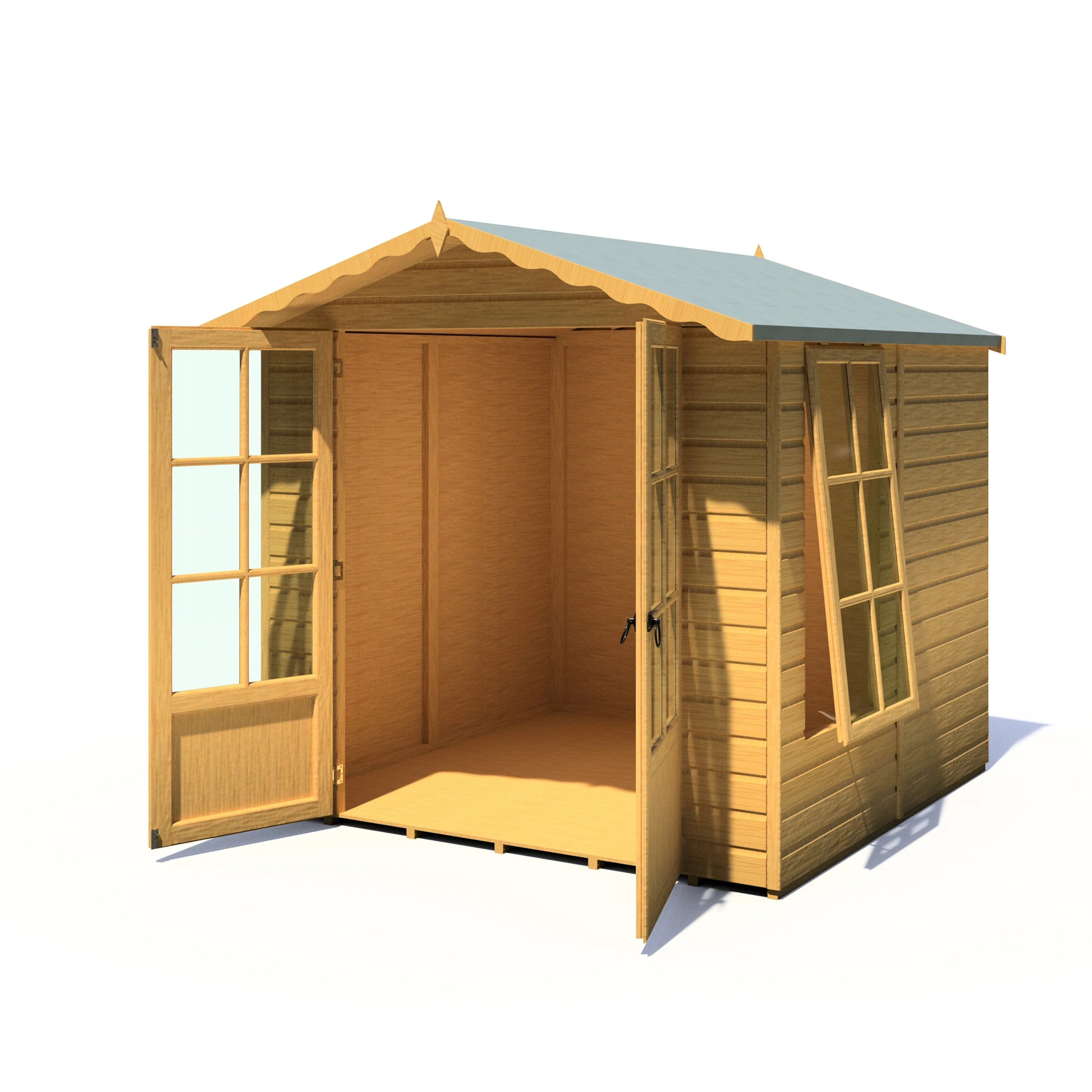 Buckingham 6' 3" x 6' 8" Apex Summerhouse - Premium Dip Treated Shiplap - Image 2