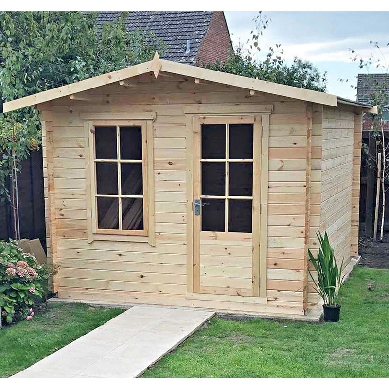 Shire Bucknells 11' 9" x 13' 8" Apex Log Cabin - Premium 70mm Cladding Tongue & Groove - Image 2
