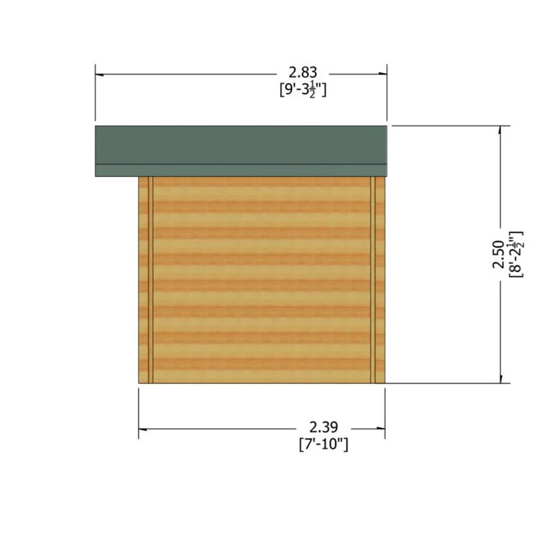 Bucknells 7' x 11' 9" Apex Log Cabin - Classic 28mm Cladding Tongue & Groove - Image 10