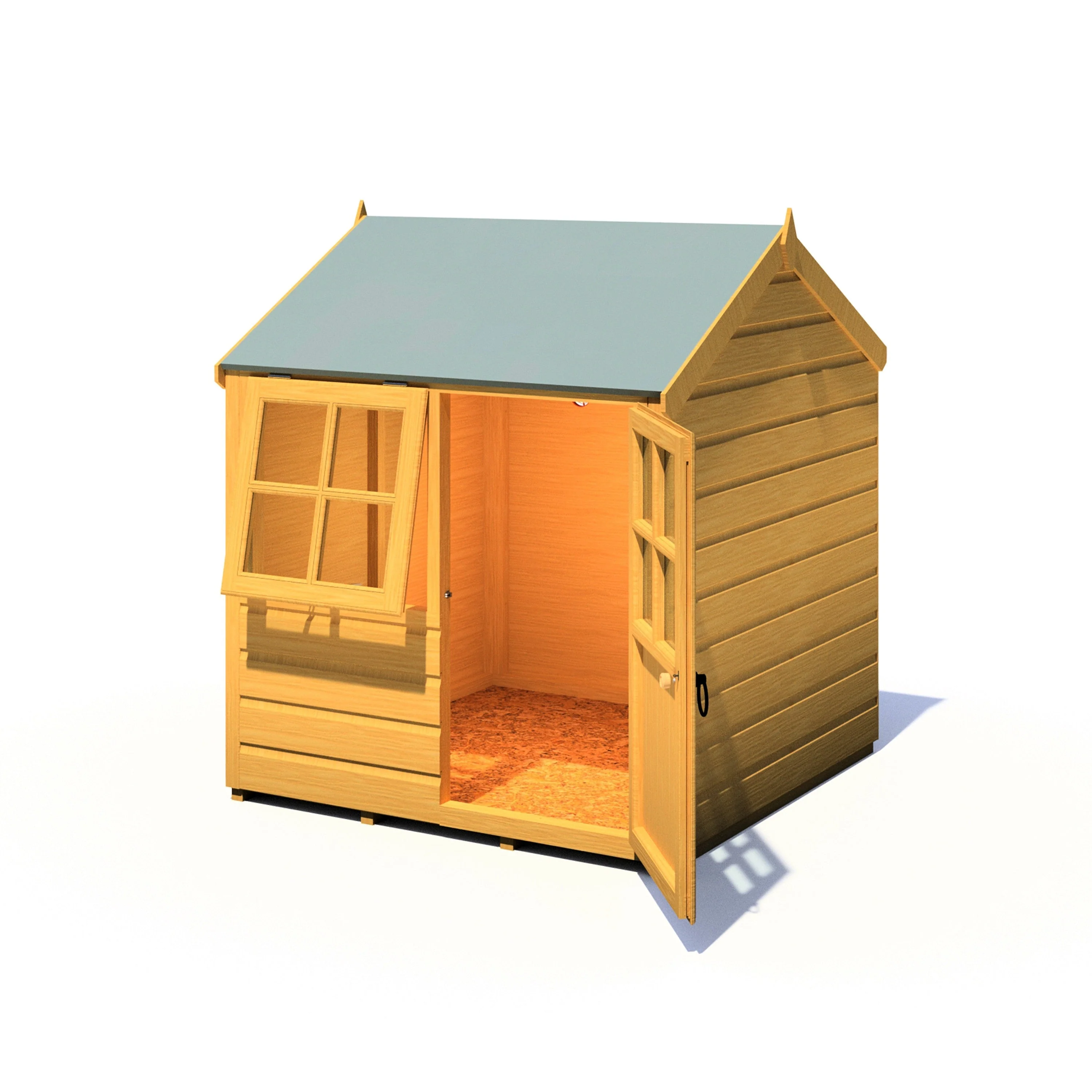 Bunny 3' 8" x 3' 10" Apex Children's Playhouse - Premium Dip Treated Shiplap - Image 5