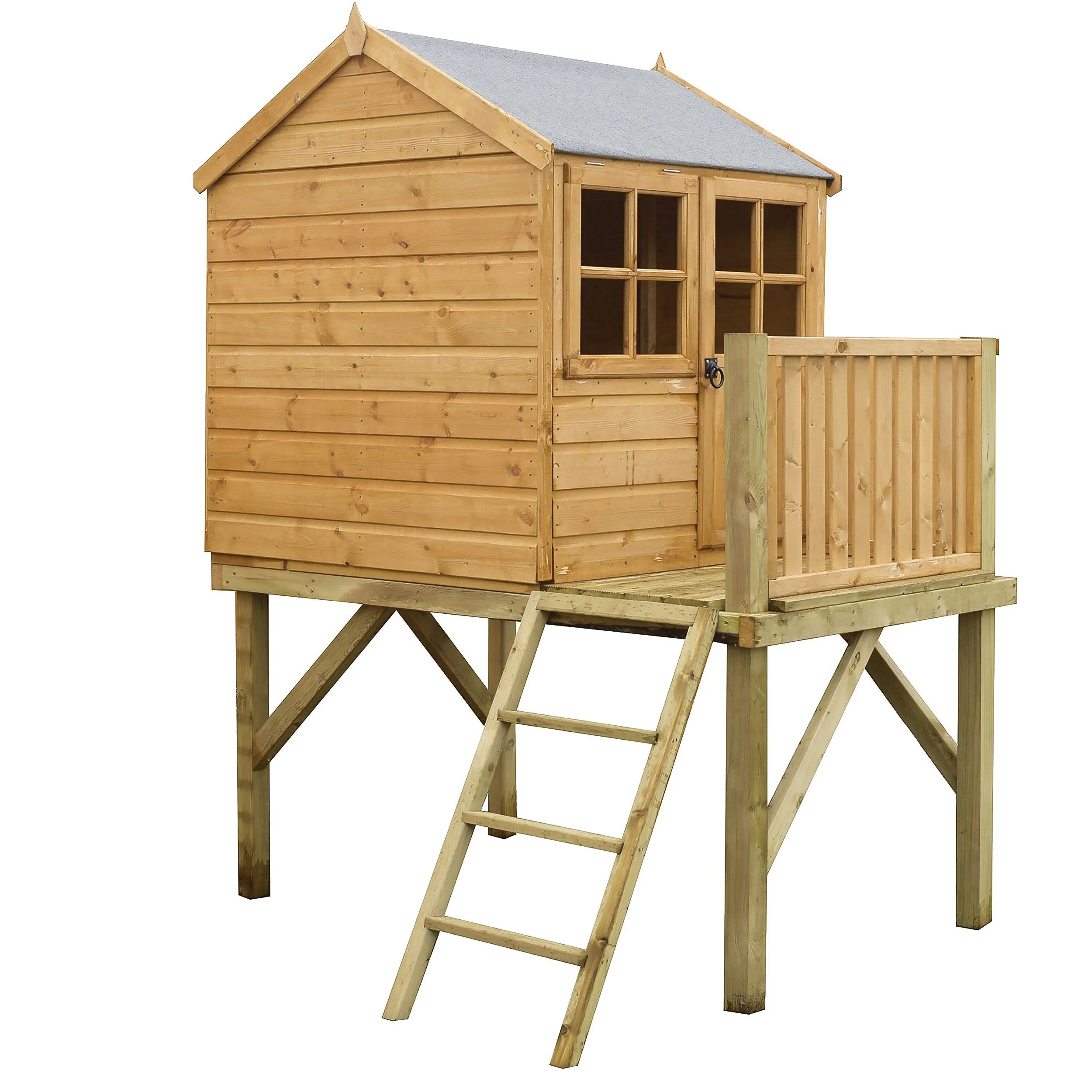Bunny 3' 8" x 5' 11" Apex Children's Playhouse - Premium Dip Treated Shiplap - Image 2