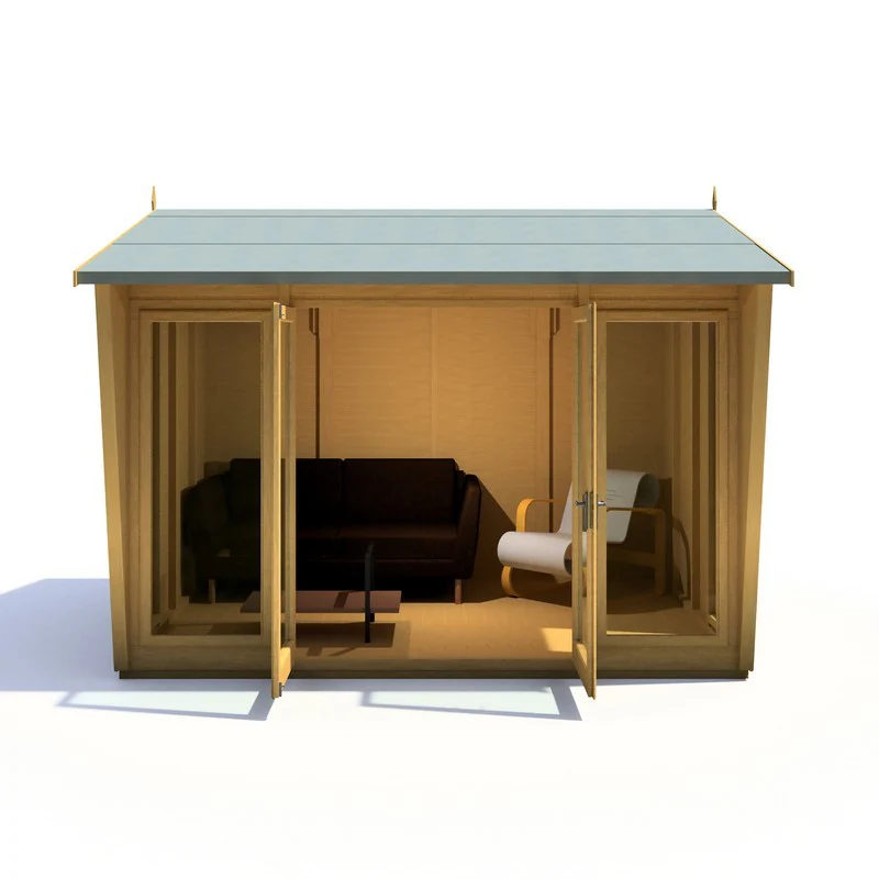 Shire Burghclere 7' 10" x 10' Reverse Apex Summerhouse - Premium Dip Treated Shiplap - Image 2