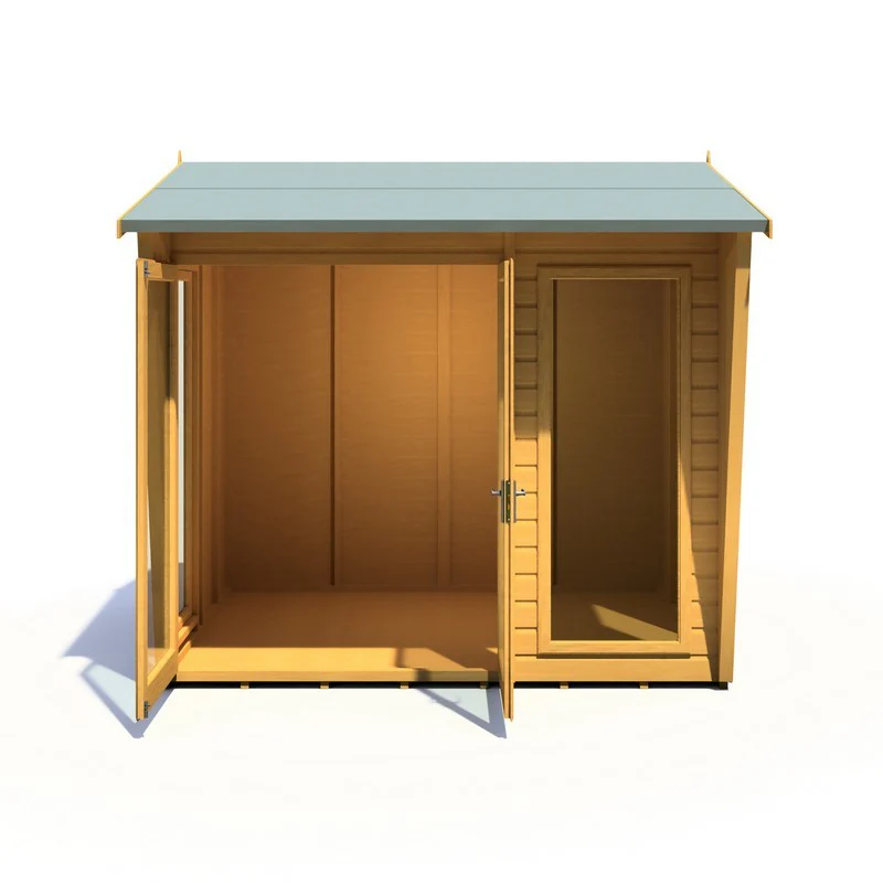 Shire Burghclere 7' 7" x 8' 2" Reverse Apex Summerhouse - Premium Dip Treated Shiplap - Image 2