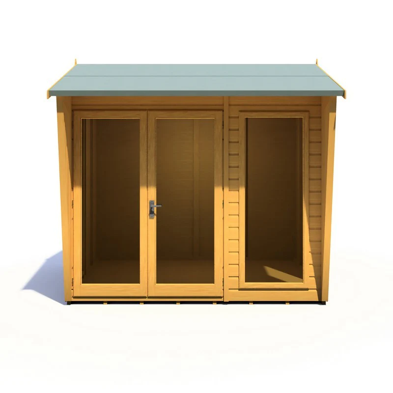 Shire Burghclere 7' 7" x 8' 2" Reverse Apex Summerhouse - Premium Dip Treated Shiplap - Image 3