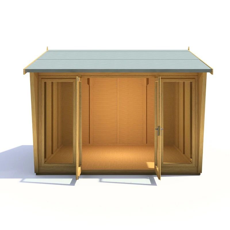 Shire Burghclere 9' 9" x 10' Reverse Apex Summerhouse - Premium Dip Treated Shiplap - Image 3