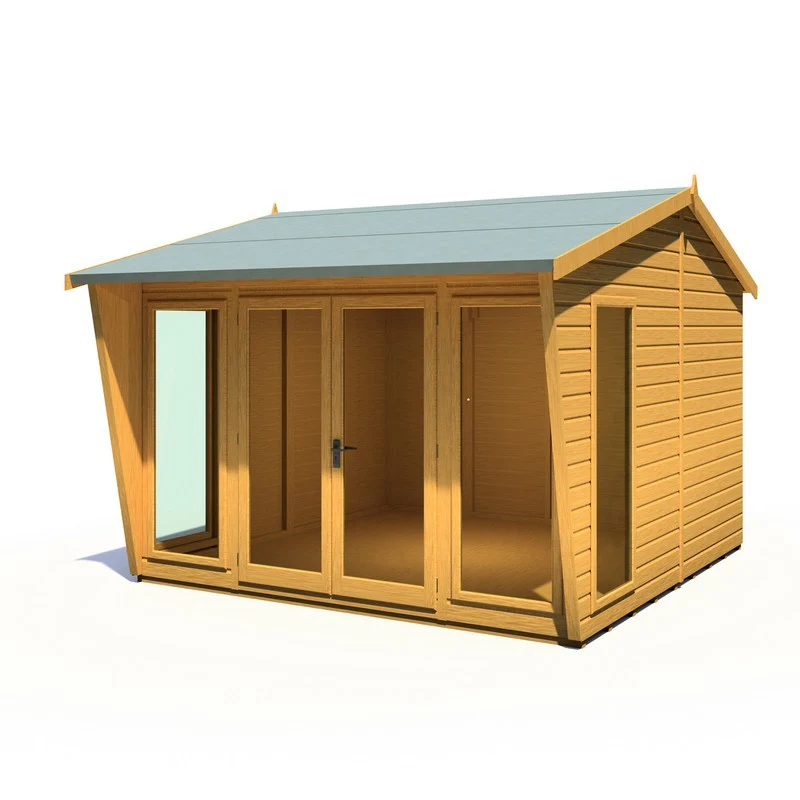 Shire Burghclere 9' 9" x 10' Reverse Apex Summerhouse - Premium Dip Treated Shiplap - Image 6