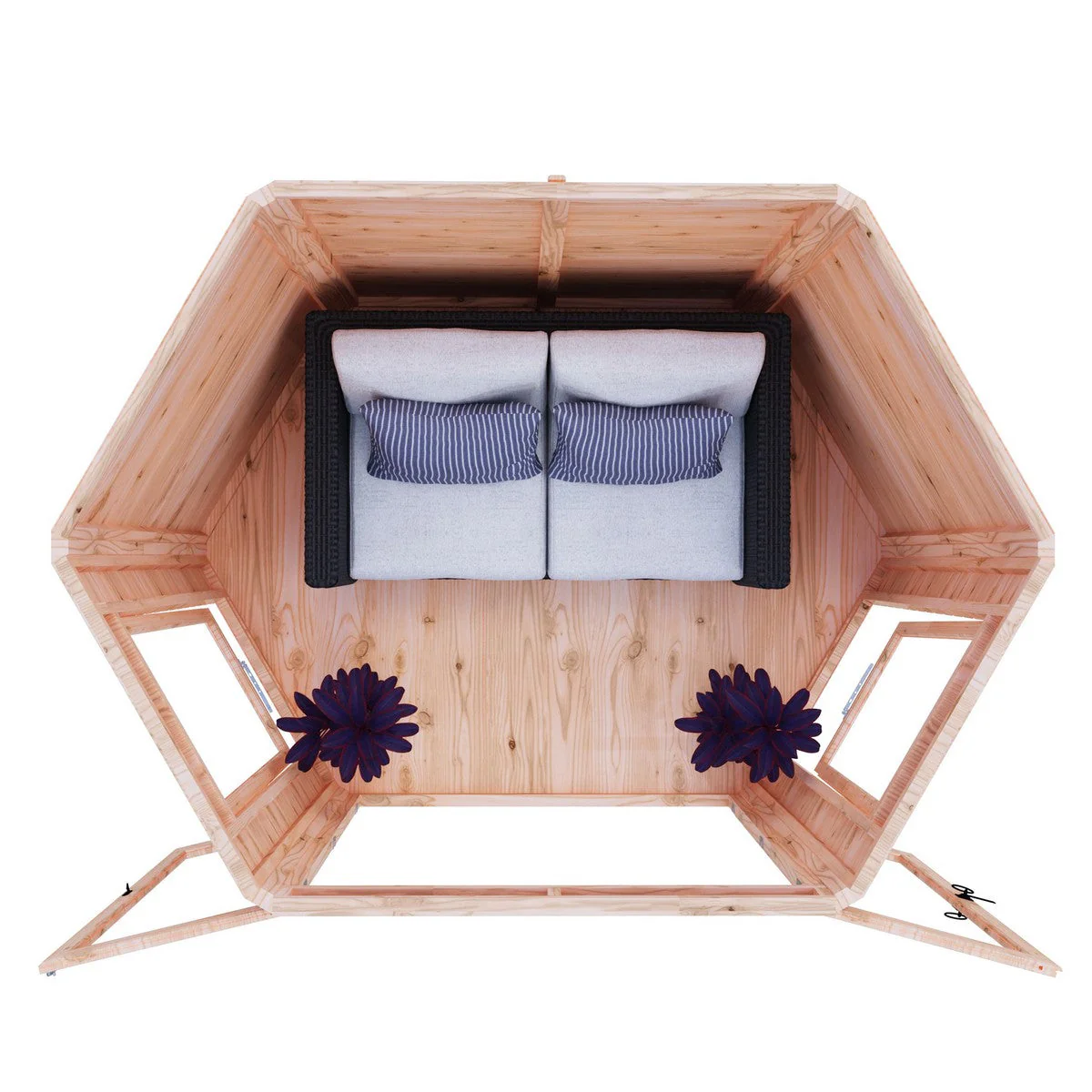 Shire Buttermere 5' 10" x 8' 6" Hexagonal Hip Summerhouse - Premium Dip Treated Shiplap - Image 6