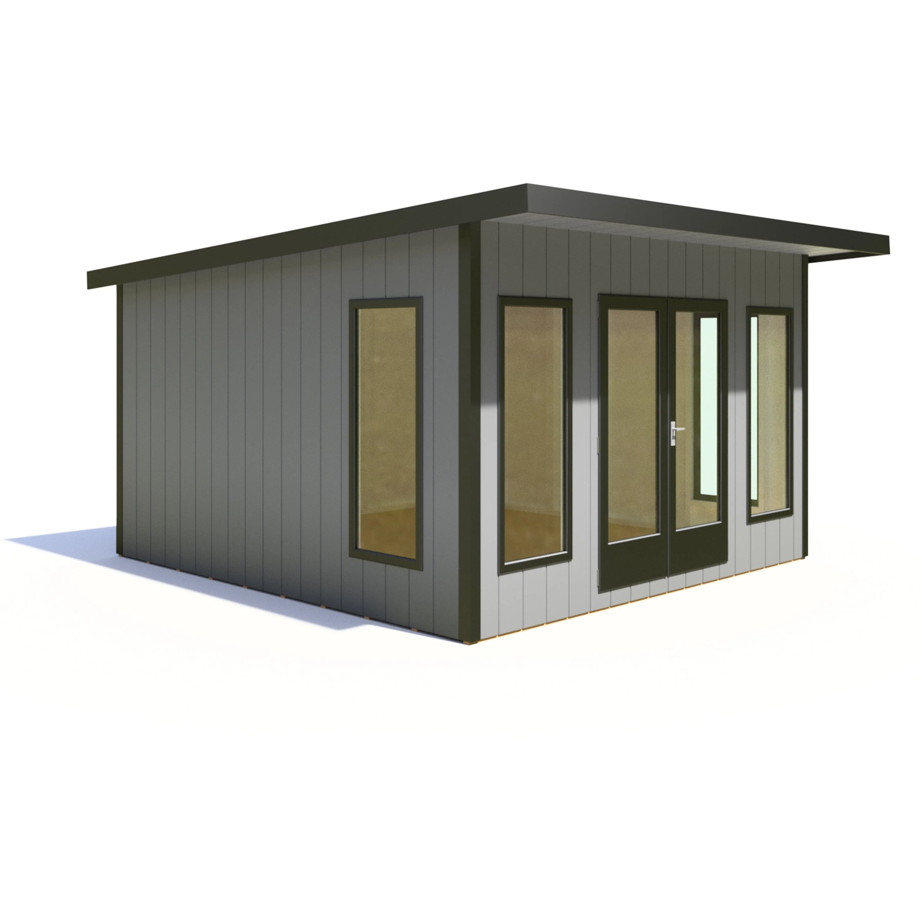 Shire Cali 12' 5" x 12' Pent Garden Office - Premium Wax Board - Image 8