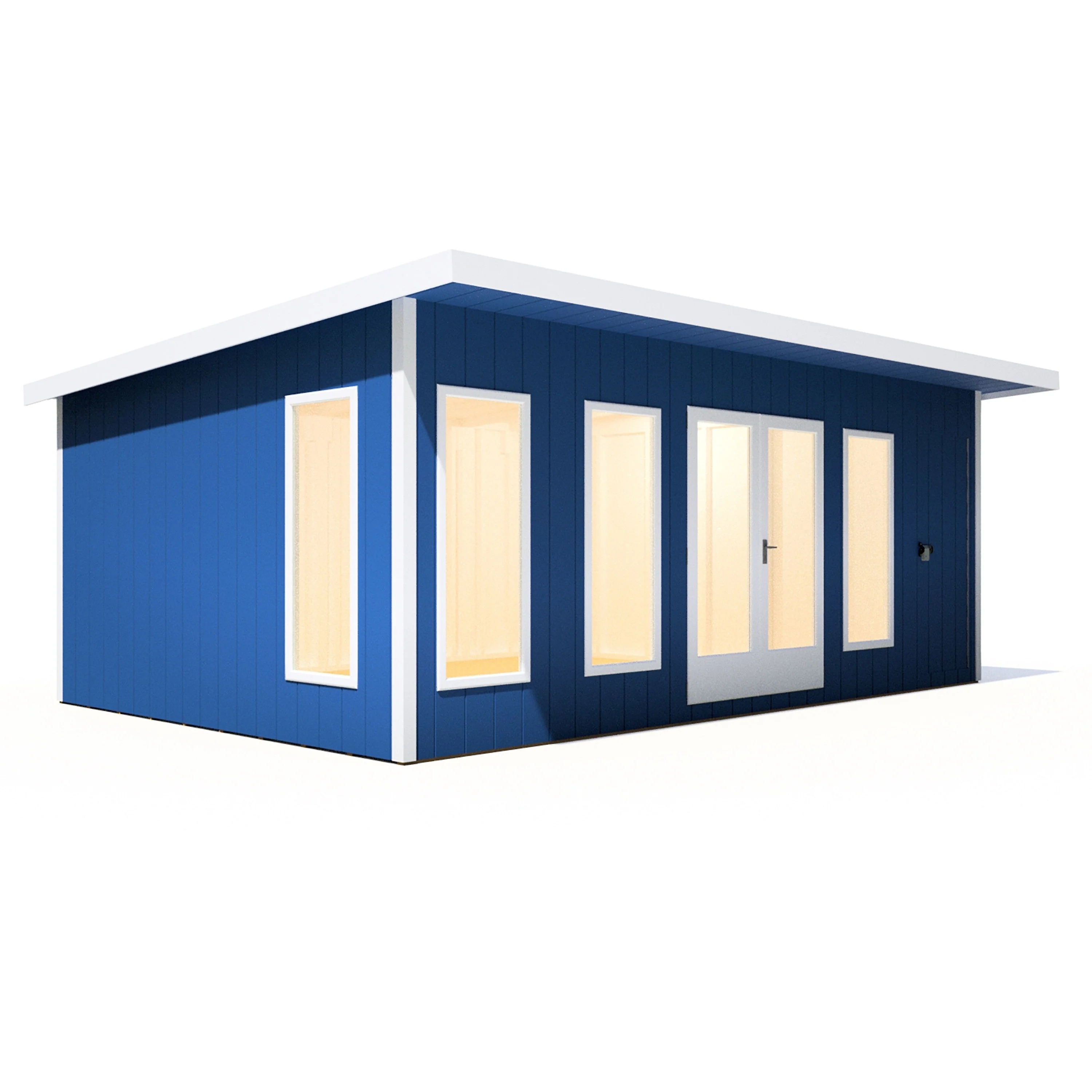 Shire Cali 12' 5" x 19' Pent Garden Office with Storage - Premium Wax Board - Image 3