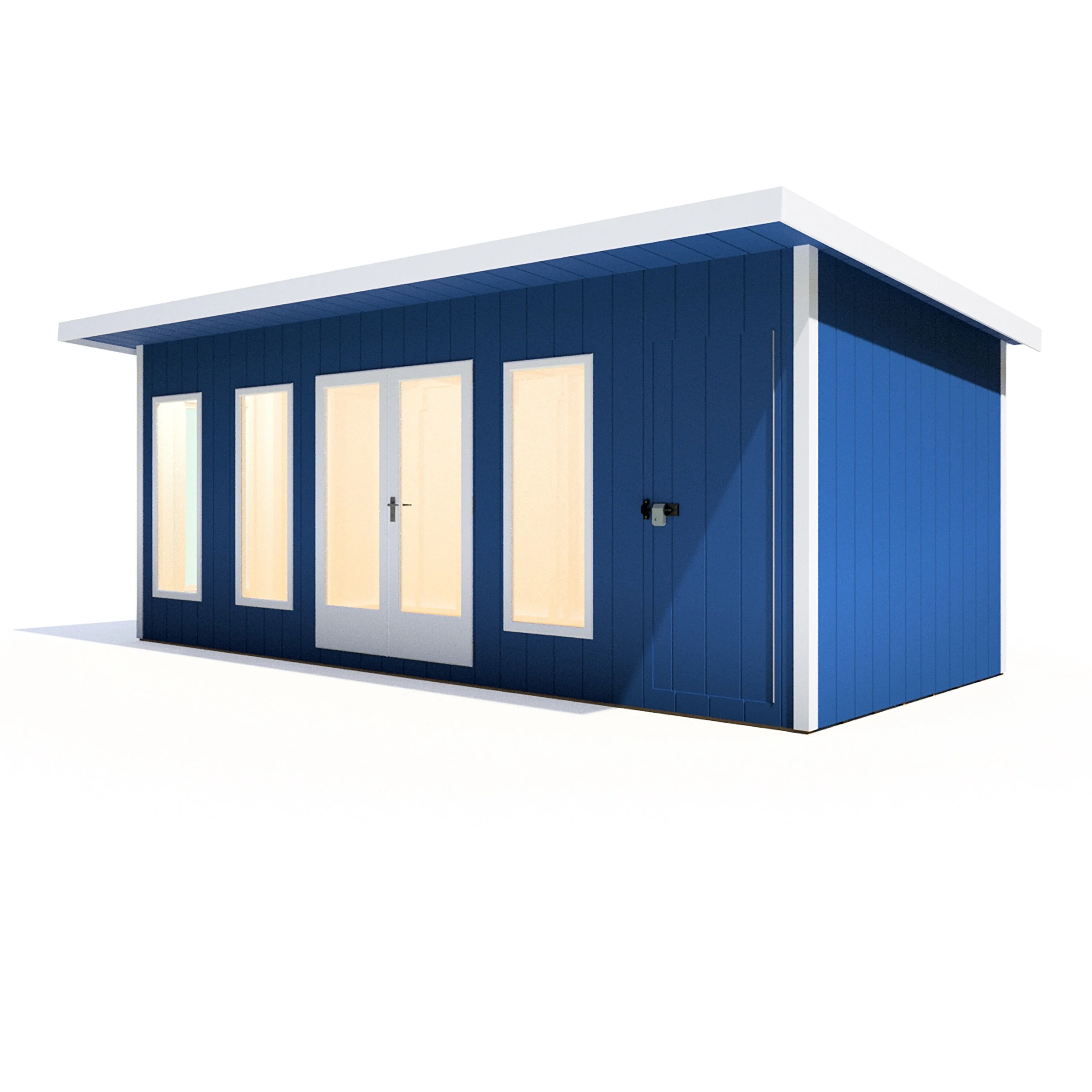 Shire Cali 8' 5" x 19' Pent Garden Office with Storage - Premium Wax Board - Image 5