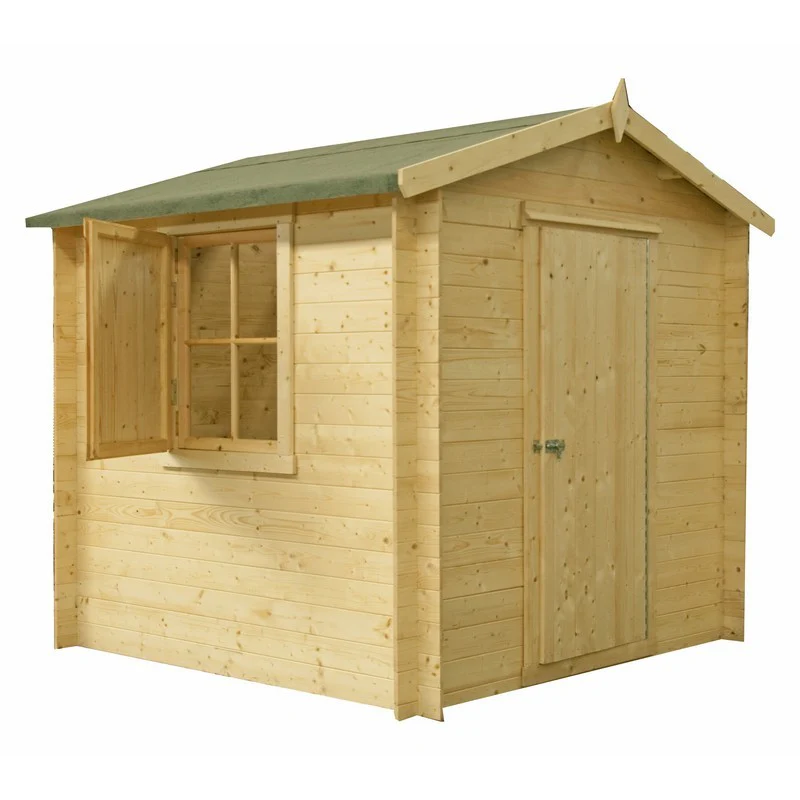 Camelot 9' x 9' 9" Apex Log Cabin - Budget 19mm Cladding Tongue & Groove - Image 2