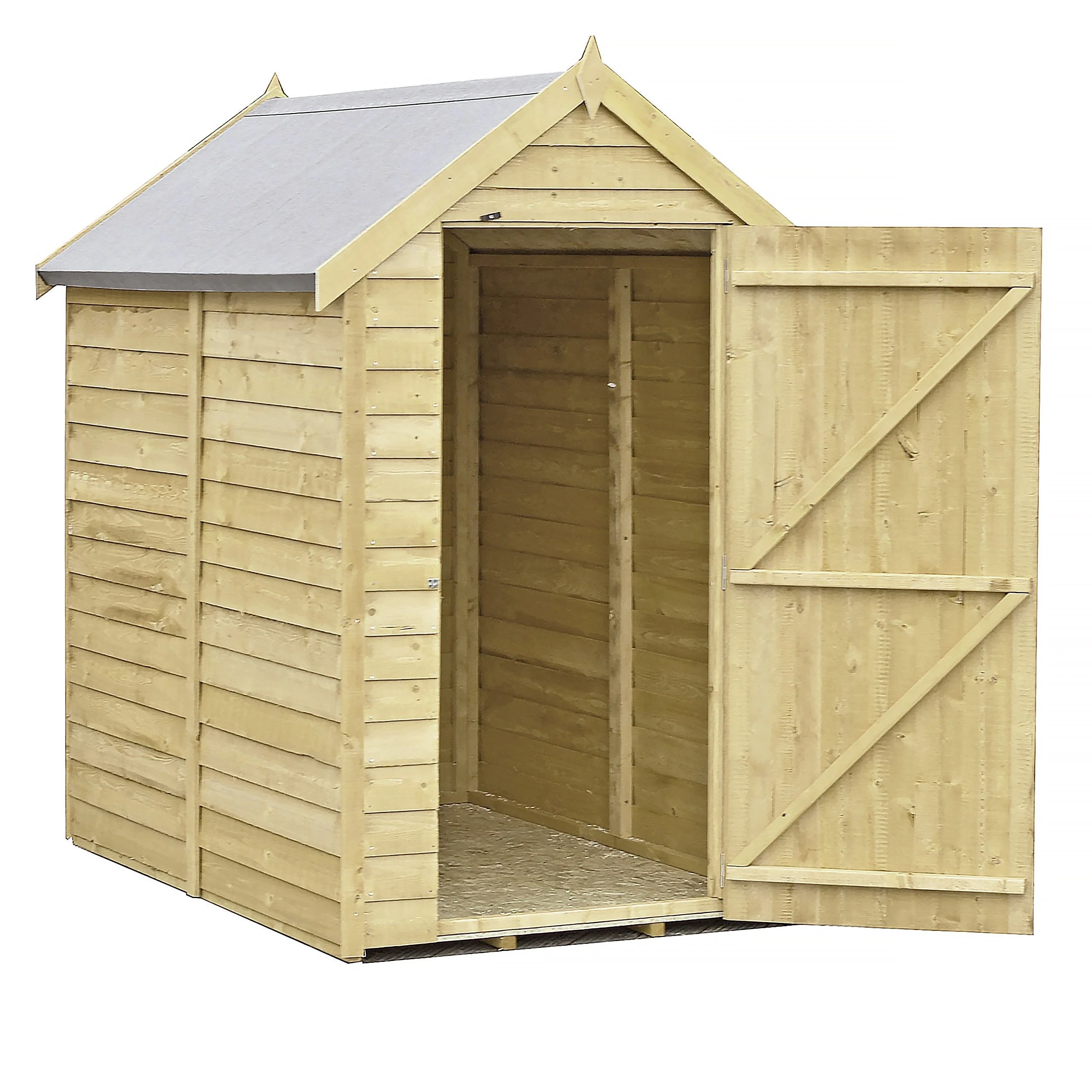 Canterbury 3' 8" x 5' 11" Apex Shed - Premium Pressure Treated Overlap - Image 2