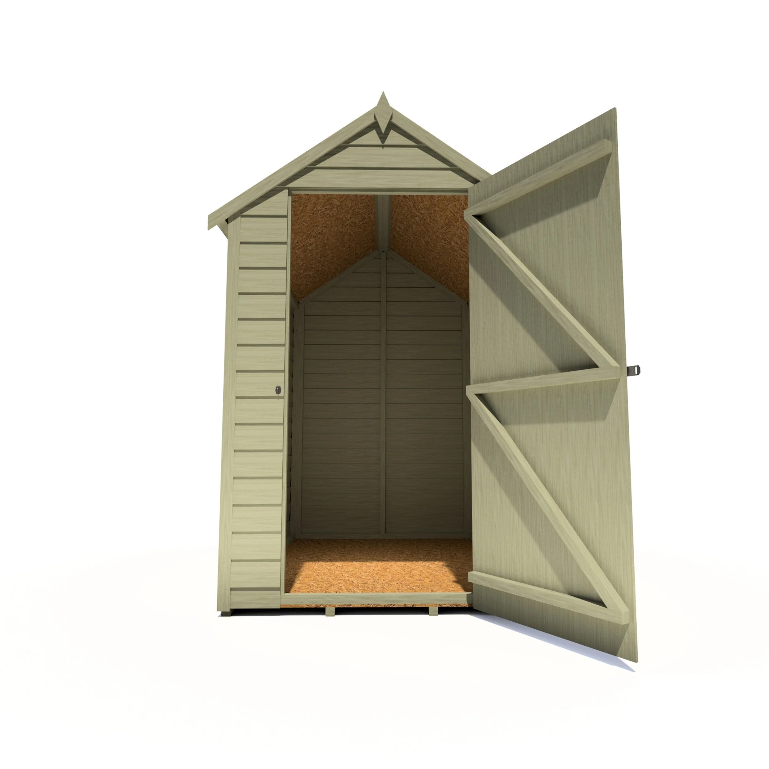 Canterbury 3' 8" x 5' 11" Apex Shed - Premium Pressure Treated Overlap - Image 9