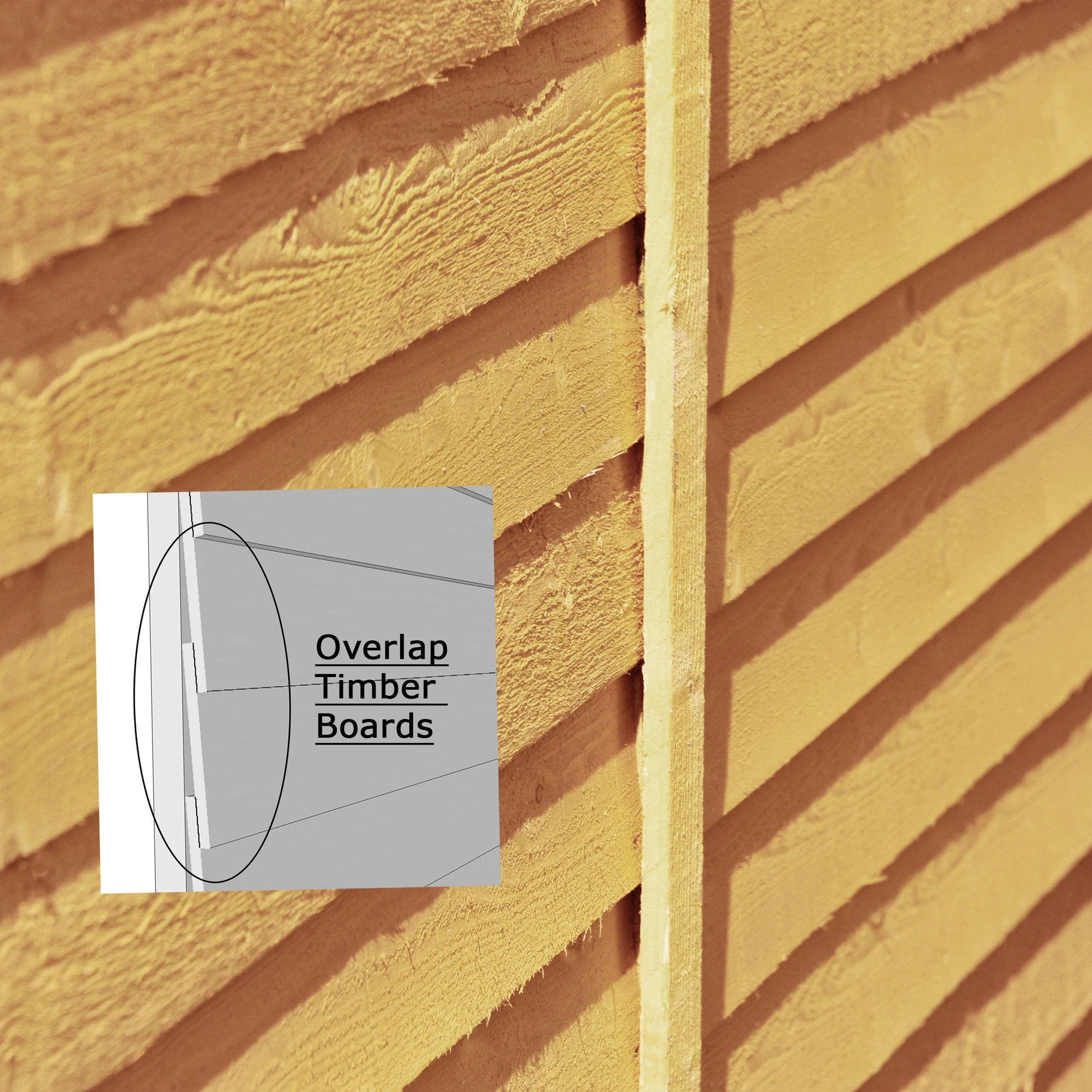 Canterbury 5' 9" x 7' 10" Apex Shed - Classic Dip Treated Overlap - Image 10