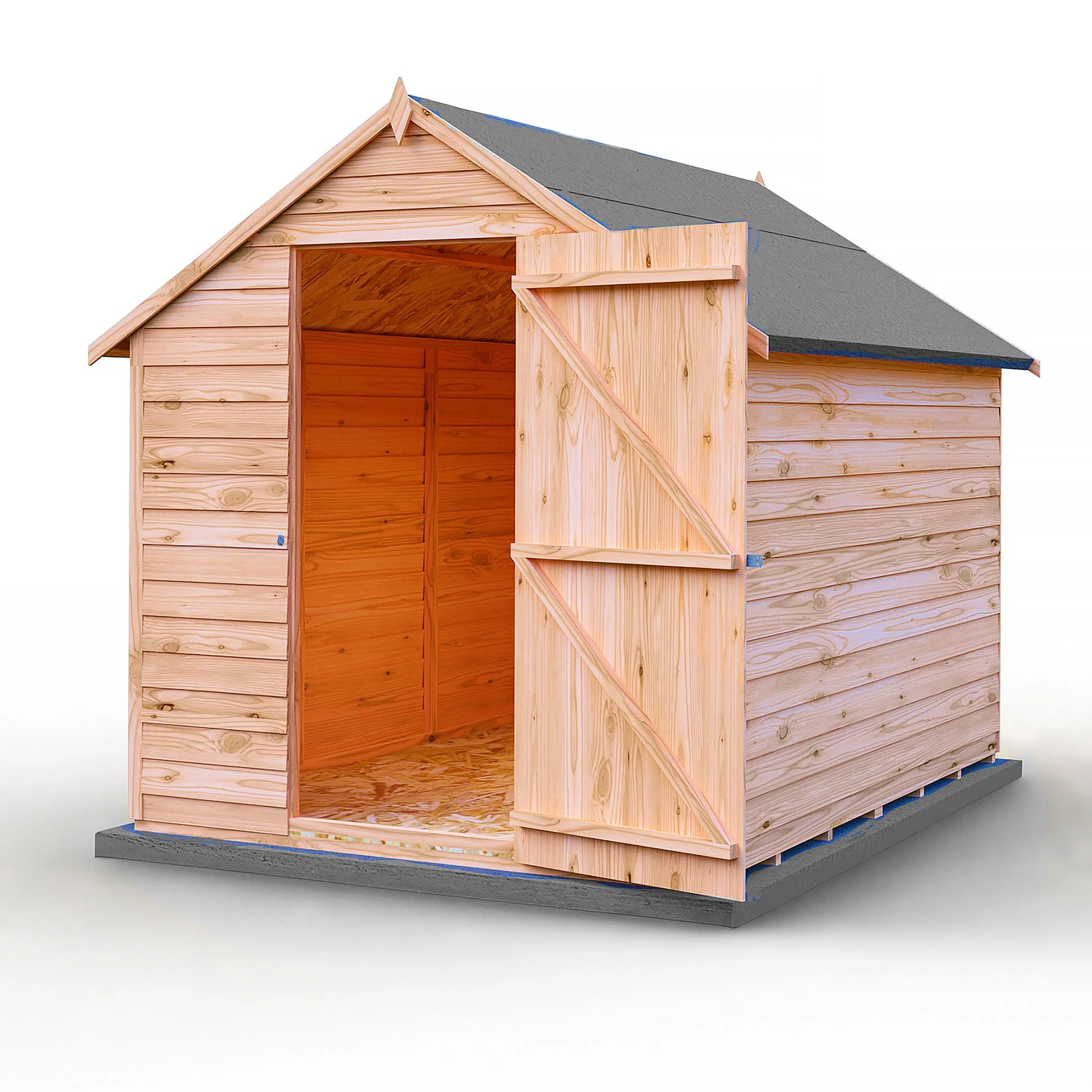 Canterbury 5' 9" x 7' 10" Apex Shed - Classic Dip Treated Overlap - Image 7