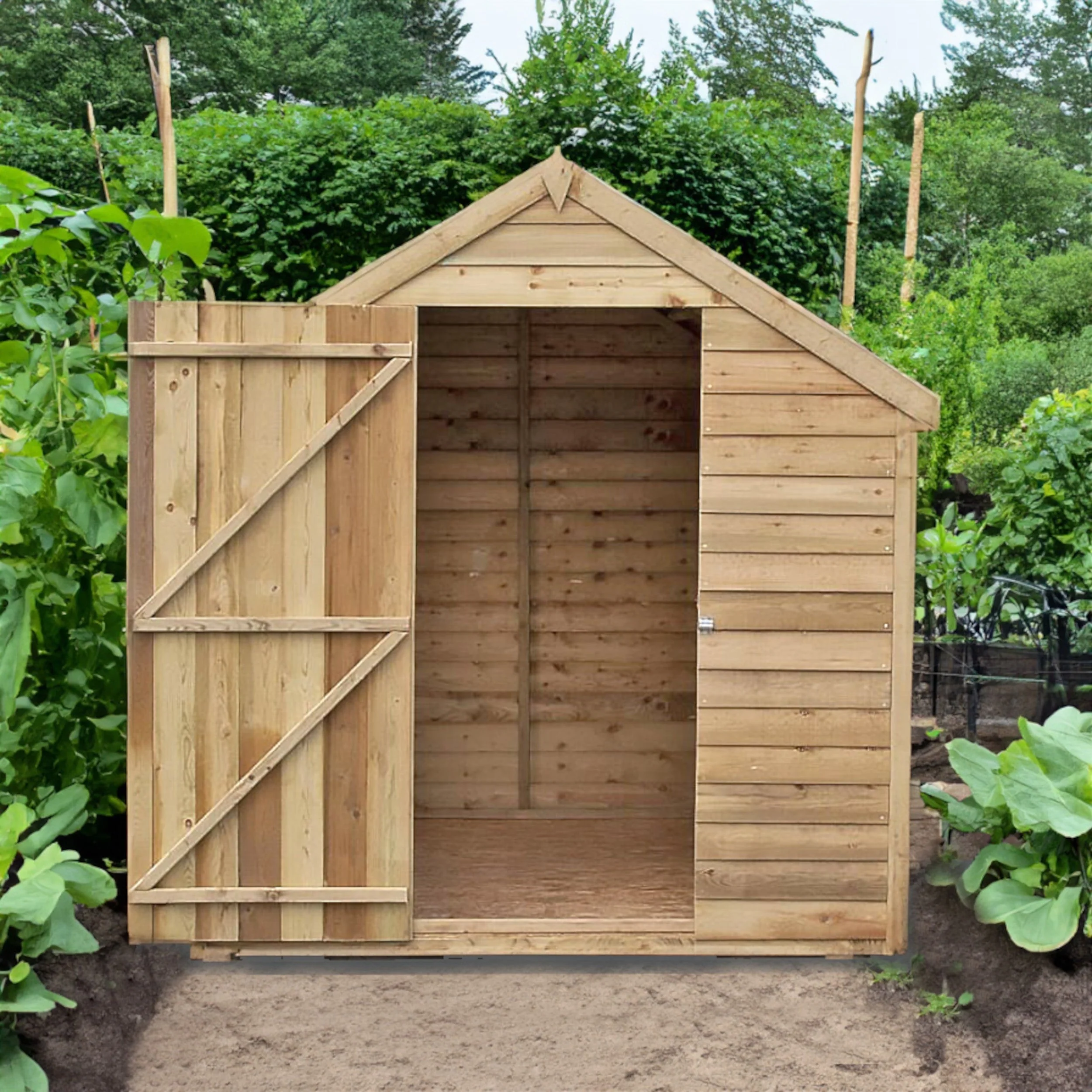 Canterbury 5' 9" x 7' 10" Apex Shed - Premium Pressure Treated Overlap - Image 2