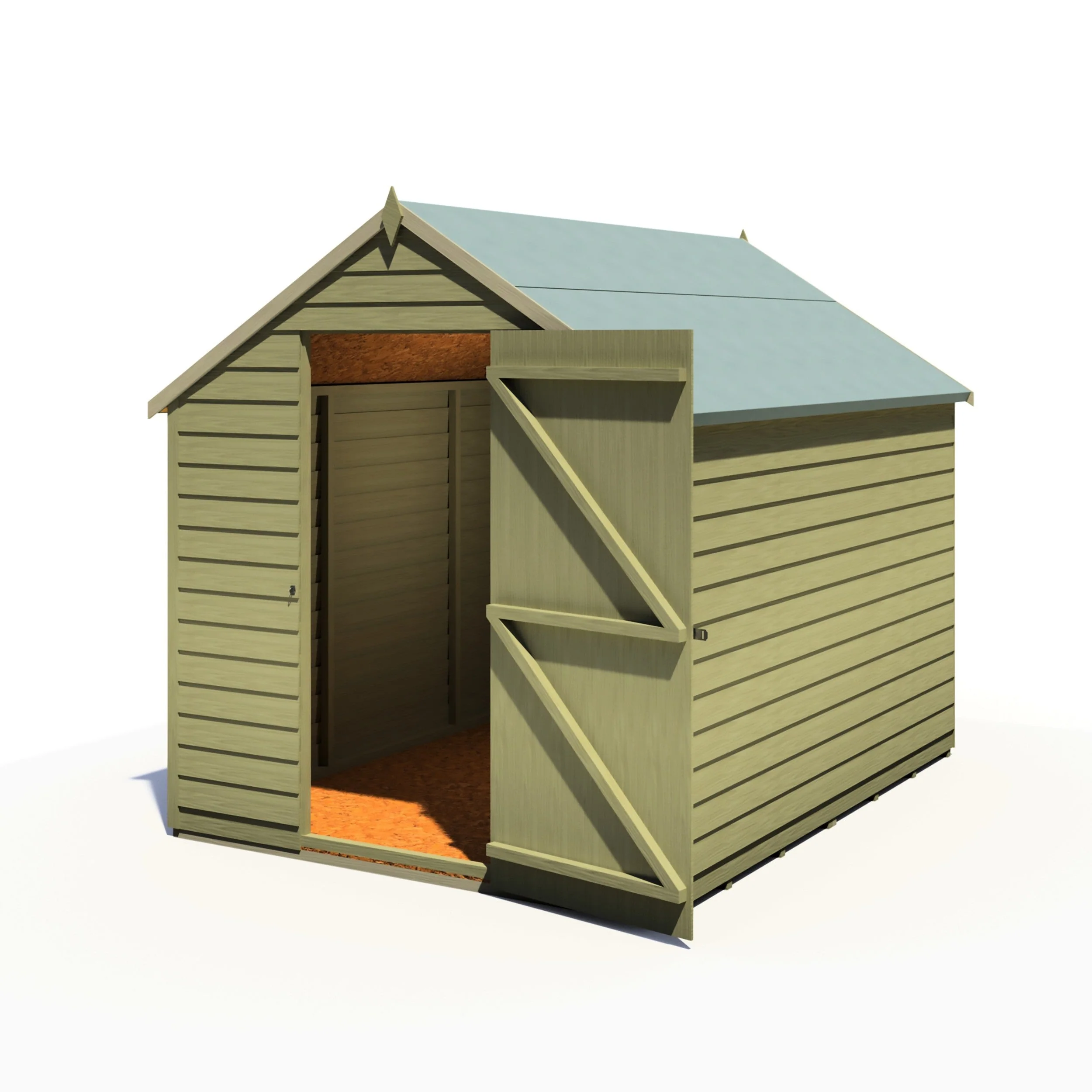 Canterbury 5' 9" x 7' 10" Apex Shed - Premium Pressure Treated Overlap - Image 5