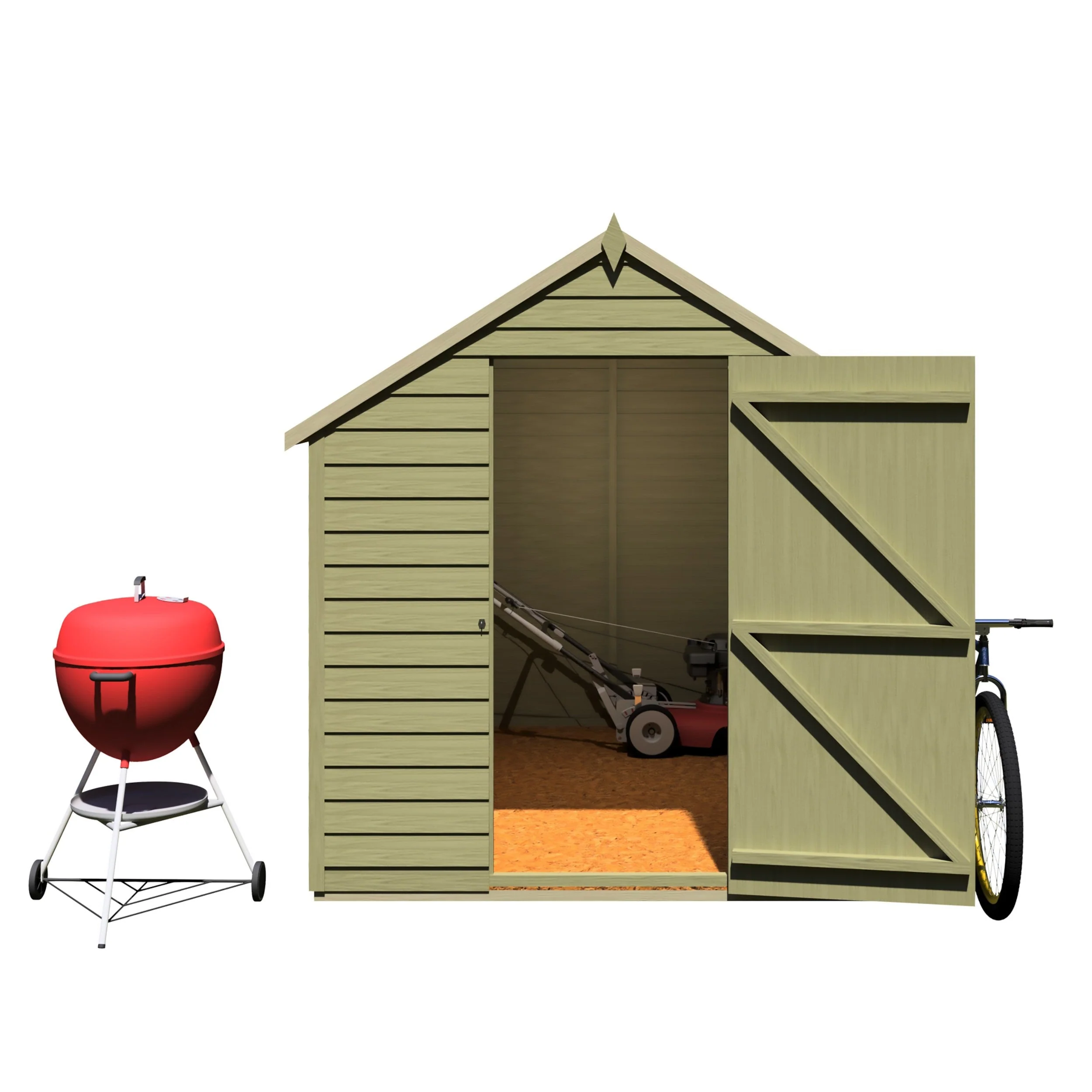 Canterbury 5' 9" x 7' 10" Apex Shed - Premium Pressure Treated Overlap - Image 8