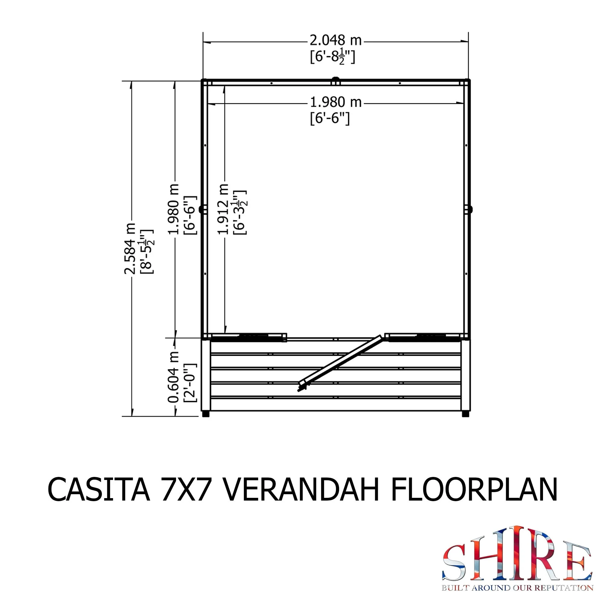 Casita & Veranda 6' 3" x 6' 8" Apex Shed - Premium Dip Treated Shiplap - Image 3