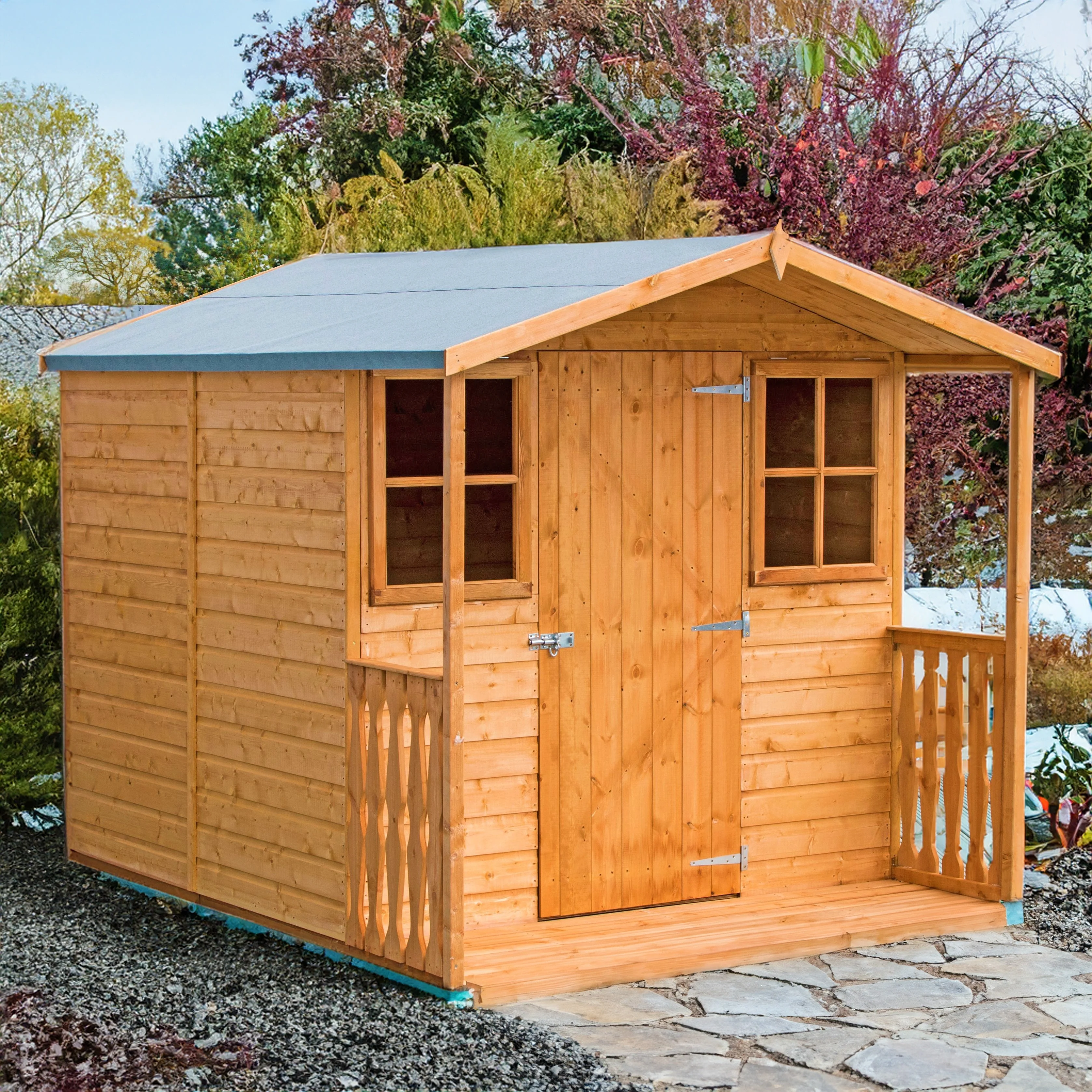 Casita & Veranda 6' 3" x 6' 8" Apex Shed - Premium Dip Treated Shiplap - Image 5