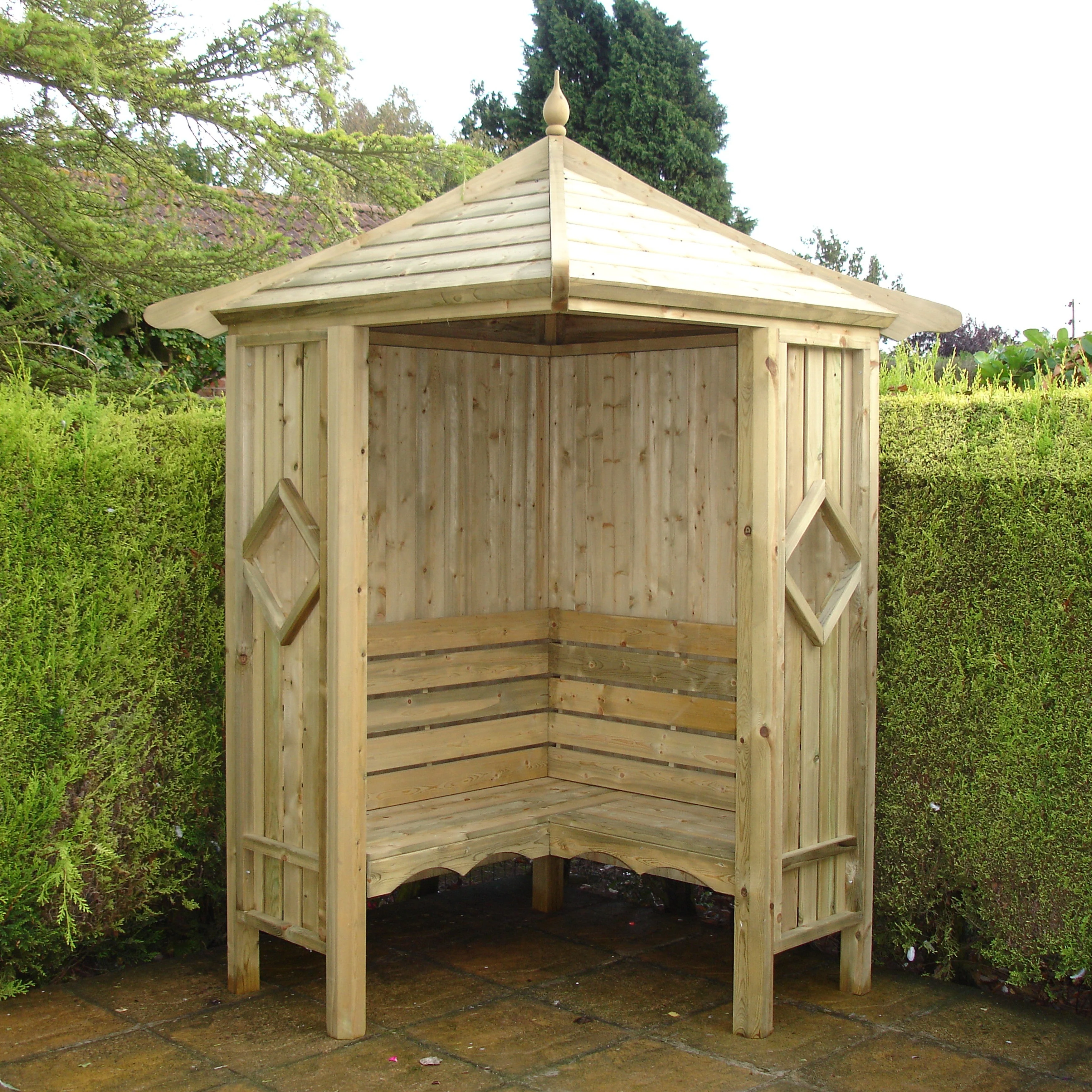 Shire Classic Corner Garden Arbour 4' x 4' - Image 2