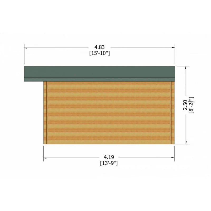 Shire Clipstone 11' 9" x 13' 8" Apex Log Cabin - Premium 34mm Cladding Tongue & Groove - Image 7