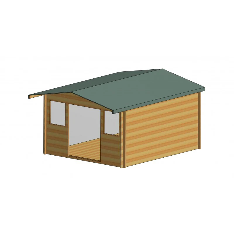 Shire Clipstone 11' 9" x 13' 8" Apex Log Cabin - Premium 34mm Cladding Tongue & Groove - Image 8
