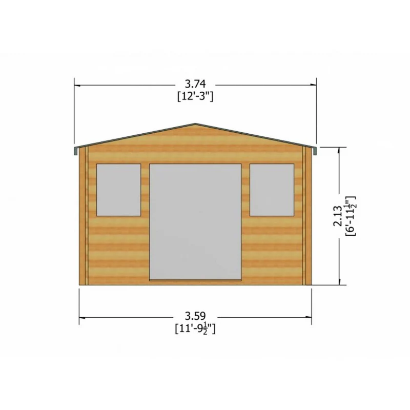 Clipstone 8' 11" x 11' 9" Apex Log Cabin - Premium 28mm Cladding Tongue & Groove - Image 8
