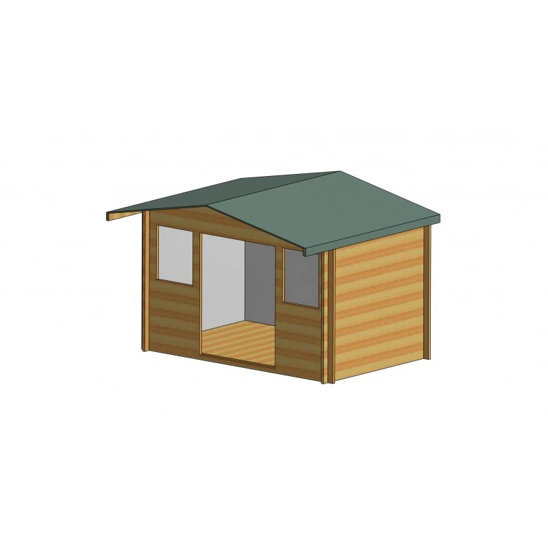 Shire Clipstone 11' 9" x 9' 9" Apex Log Cabin - Premium 70mm Cladding Tongue & Groove - Image 8