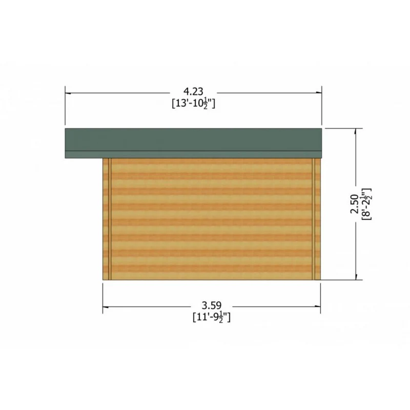 Shire Clipstone 13' 8" x 11' 9" Apex Log Cabin - Premium 28mm Cladding Tongue & Groove - Image 8