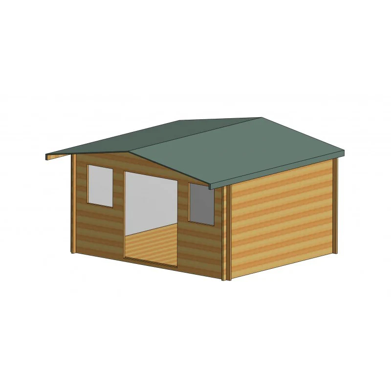 Shire Clipstone 13' 8" x 11' 9" Apex Log Cabin - Premium 70mm Cladding Tongue & Groove - Image 8