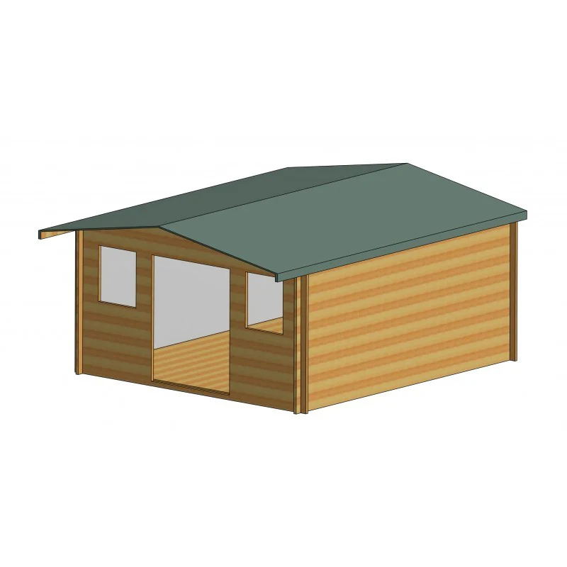 Shire Clipstone 13' 8" x 15' 8" Apex Log Cabin - Premium 44mm Cladding Tongue & Groove - Image 8