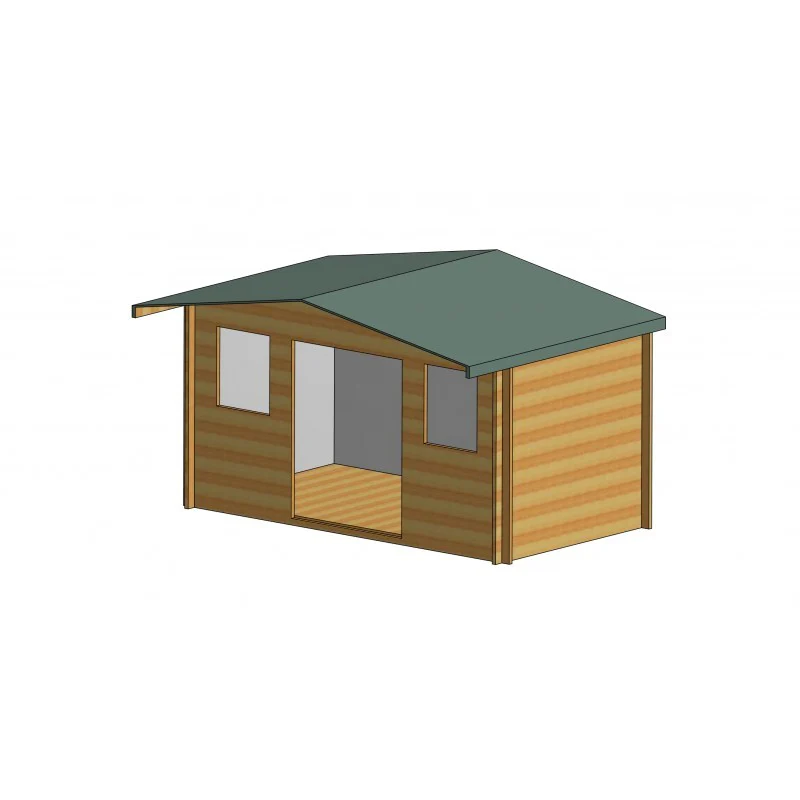 Shire Clipstone 13' 8" x 7' 10" Apex Log Cabin - Premium 44mm Cladding Tongue & Groove - Image 8