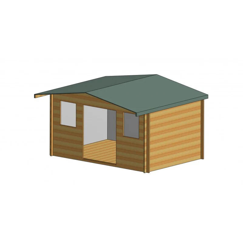 Shire Clipstone 13' 8" x 9' 9" Apex Log Cabin - Premium 34mm Cladding Tongue & Groove - Image 8