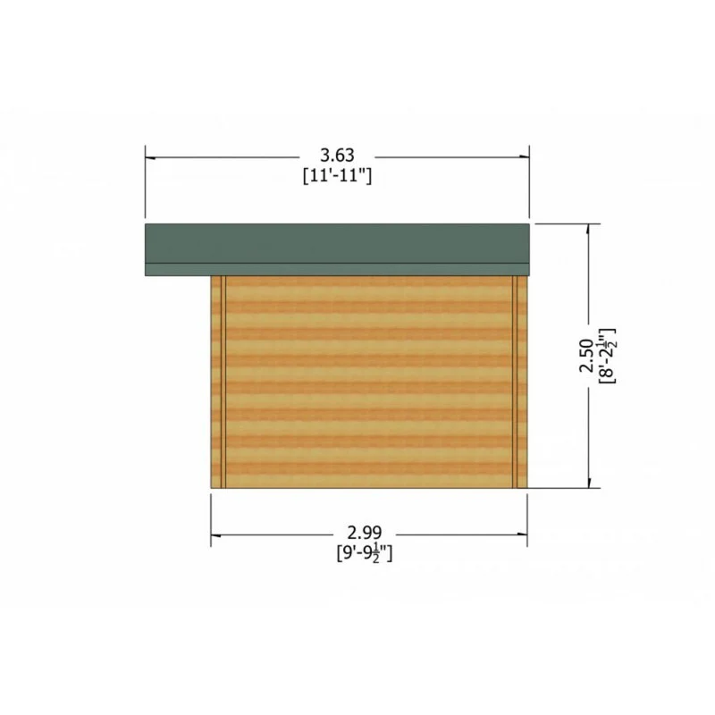 Shire Clipstone 13' 8" x 9' 9" Apex Log Cabin - Premium 44mm Cladding Tongue & Groove - Image 7