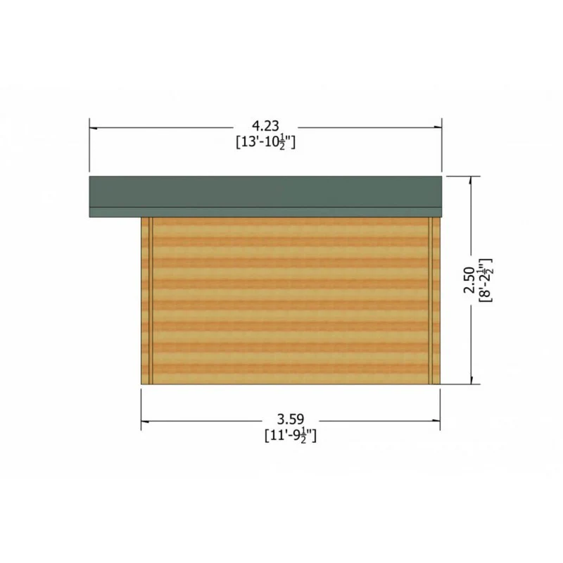 Shire Clipstone 15' 6" x 11' 9" Apex Log Cabin - Premium 44mm Cladding Tongue & Groove - Image 7